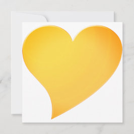 可愛いライトオレンジの大きなハートミニマルモダンリストカード