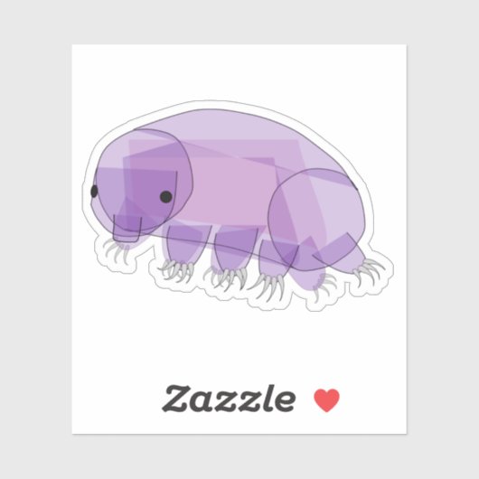 可愛いライトパープルTardigradeスイミングステッカー シール (シート)