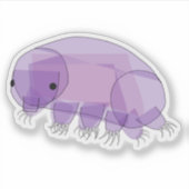 可愛いライトパープルTardigradeスイミングステッカー シール (正面)