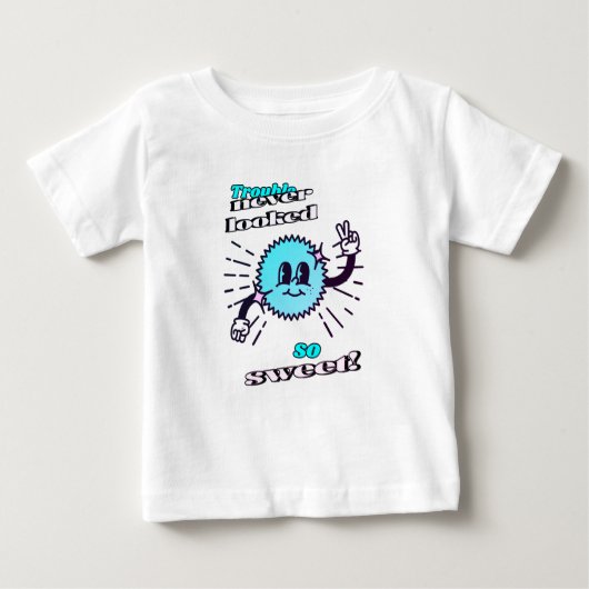 可愛いライトブルーのトラブルは決してそんなに甘く見えなかった ベビーTシャツ (正面)