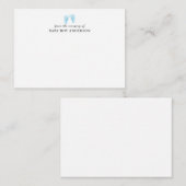 可愛いライトブルーベビー足跡から子供部屋 ノートカード (正面/裏面)