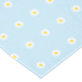 可愛いライトブルー白デイジー花柄 テーブルクロス (アングル)