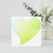 可愛いライトブルー緑の大きなハートカーモダンド (スタンド正面)