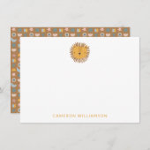 可愛いライパーソナライズされたオンベビーとキッズ感謝してい動物 ノートカード (正面/裏面)