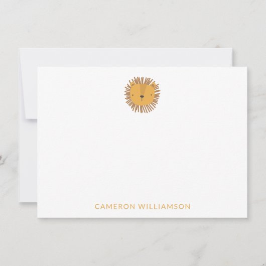 可愛いライパーソナライズされたオンベビーとキッズ感謝してい動物 ノートカード (正面)