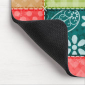 可愛いライムグリーン、ターコイズ、緋色 マウスパッド (コーナー)