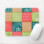 可愛いライムグリーン、ターコイズ、緋色 マウスパッド (マウス)