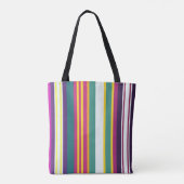 可愛いライン黄色、紫の女性 トートバッグ (裏面)