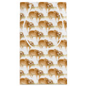 可愛いラウンジの水の色絵を描の芸術 スモールペーパーバッグ (裏面)