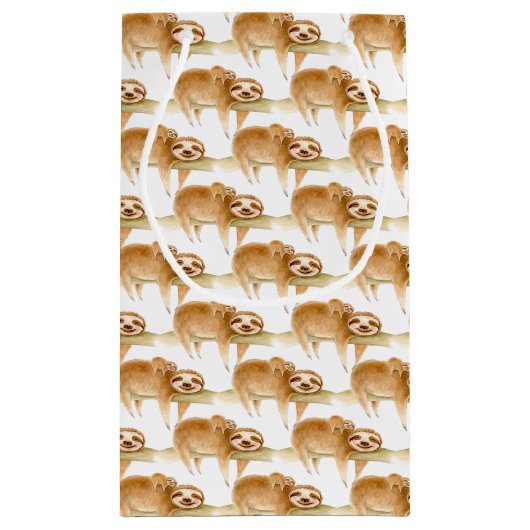 可愛いラウンジの水の色絵を描の芸術 スモールペーパーバッグ (裏面)