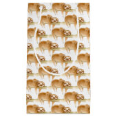 可愛いラウンジの水の色絵を描の芸術 スモールペーパーバッグ (正面)