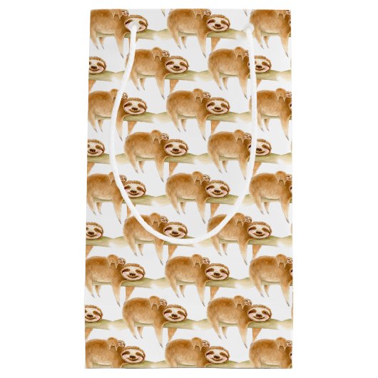 可愛いラウンジの水の色絵を描の芸術 スモールペーパーバッグ (正面)