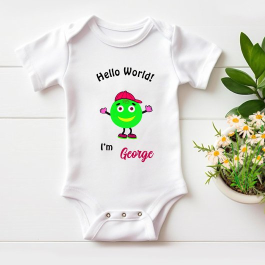 可愛いラウンド体 ベビーボディスーツ