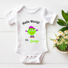 可愛いラウンド体 ベビーボディスーツ