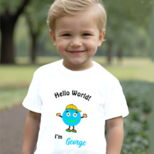 可愛いラウンド体 ベビーTシャツ