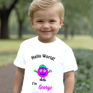 可愛いラウンド体 ベビーTシャツ
