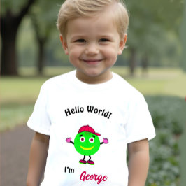 可愛いラウンド体 ベビーTシャツ