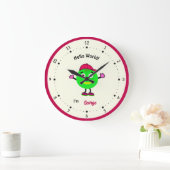 可愛いラウンド体 ラージ壁時計 (ホーム)