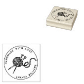 可愛いラウンド手作りラヴ編み物ヤーンボール ラバースタンプ (押印)