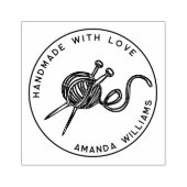 可愛いラウンド手作りラヴ編み物ヤーンボール ラバースタンプ (インプリント)