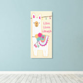 可愛いラカスタムマ背景色 キャンバスプリント (インサイチュ (ウッドフロア))