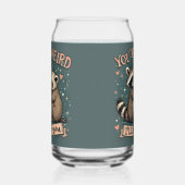 可愛いラクーンとフェレット・ハグとおもしろい引用文 ガラス缶 (右)