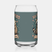 可愛いラクーンとフェレット・ハグとおもしろい引用文 ガラス缶 (左)