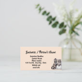 可愛いラクーン結婚の動物カスタム事業 名刺 (スタンド正面)