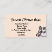 可愛いラクーン結婚の動物カスタム事業 名刺 (正面)