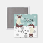 可愛いラグドールシャメスクリーン汚れた食洗機マグネット マグネット (正面/裏面)