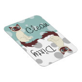 可愛いラグドールシャメスクリーン汚れた食洗機マグネット マグネット (右側)