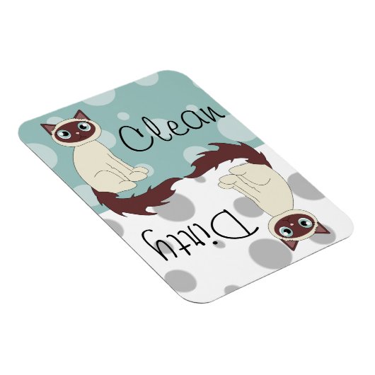 可愛いラグドールシャメスクリーン汚れた食洗機マグネット マグネット (右側)