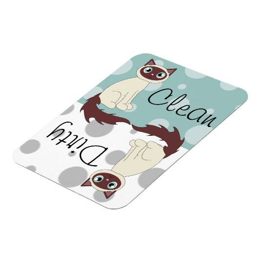 可愛いラグドールシャメスクリーン汚れた食洗機マグネット マグネット (左側)