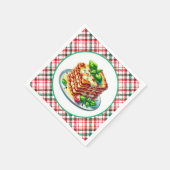 可愛いラザニア愛好家ディナー スタンダードカクテルナプキン (角)