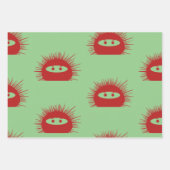 可愛いラッよくはしゃぐピング紙フラットシートセット3 ラッピングペーパーシート (正面3)