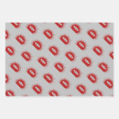 可愛いラッよくはしゃぐピング紙フラットシートセット3 ラッピングペーパーシート (正面)