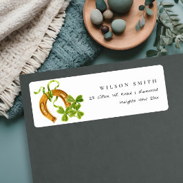 可愛いラッキーシャムロックセントパトリックの日のキッズアドレス ラベル