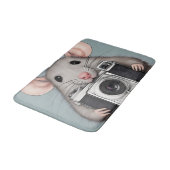 可愛いラットフォトグラファー バスマット (アングル)