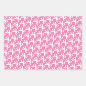 可愛いラッピング紙シートと白いボウタイ ラッピングペーパーシート (正面3)