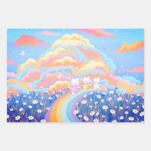 可愛いラッピング紙 ラッピングペーパーシート (正面3)