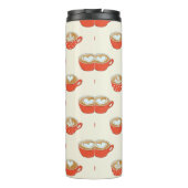 可愛いラテアートinレッドコーヒーマグスパターン タンブラー (裏面)