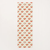 可愛いラテアートinレッドコーヒーマグスパターン ヨガマット (裏面)