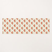 可愛いラテアートinレッドコーヒーマグスパターン ヨガマット (正面(横))