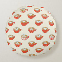 可愛いラテアートinレッドコーヒーマグスパターン