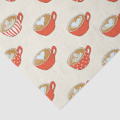 可愛いラテアートinレッドコーヒーマグスパターン 薄葉紙 (詳細)