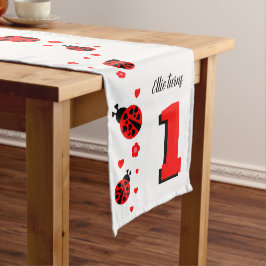 可愛いラディバグとハートテーブルランナー ショートテーブルランナー