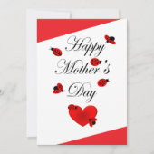 可愛いラディバグとハートハッピーマザーズデイ シーズンカード (正面)