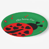 可愛いラディバグとハート ペーパープレート (アングル)