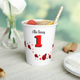 可愛いラディバグとハート 紙コップ