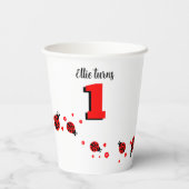 可愛いラディバグとハート 紙コップ (裏面)